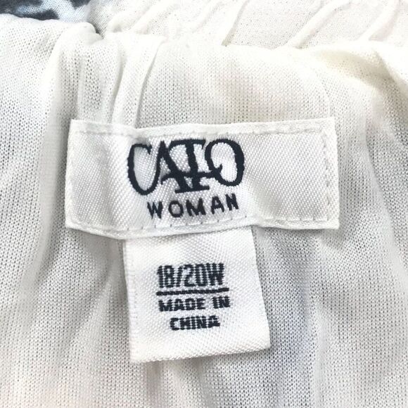 Women's Cato Blue & White Boho Coastal Chic Cottagecore Pleated Skirt / 18/20W - Picture 7 of 8